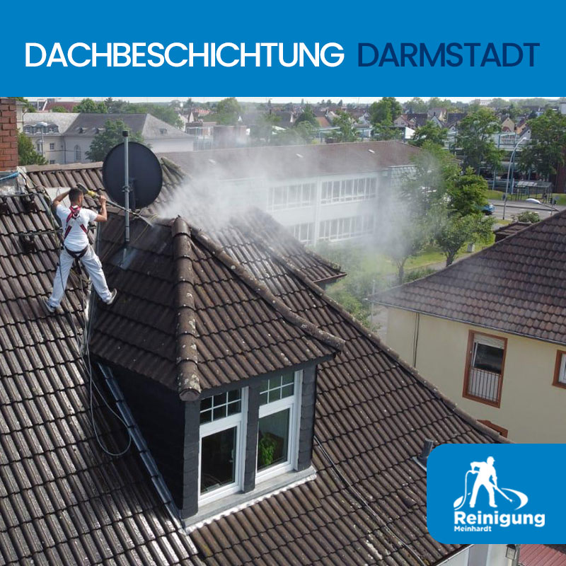 Reinigung Meinhardt bei der Dachbeschichtung in Darmstadt